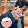 thumbnail image 4 of Dteck Strong Magnetic Case for iPhone 16 Pro, Compatible with MagSafe, iPhone 16 Pro Wallet Case with RFID Blocking Holder Slots, PU Leather Flip Folio Cover Kickstand Shockproof,Pink, 4 of 9