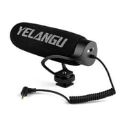 YELANGU Microphone,With Mount 3.5mm Mic With Mount Video Mic With Noise-reduction Video Mic Cable Universal Camera 3.5mm Cable Universal On-camera Condenser Noise-reduction Interview Eryue