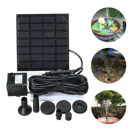 Solar Power Panel Water Pump Garden Brushless Pond Fountain Pool Water Pump Aquarium Fish Water Pump 7V 1.5W Security Protection
