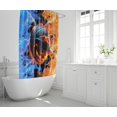 thumbnail image 4 of 4Pcs Soccer Shower Curtain for Boys Bathroom Set - Boys Sports Shower Curtain Set with Bath Mat Toilet Lid Cover Football Shower Curtain with 12 Hooks Boys Bathroom Decor, 70" x 70", 4 of 6