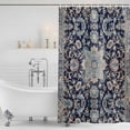 thumbnail image 4 of Blue Boho Waterproof Fabric Shower Curtain,Modern Geometric Abstract Art Vintage Waterproof Fabric Shower Curtain for Bathroom Curtains Bathtubs Hotel Shower Curtains with 12 Hooks Stall 48x72in, 4 of 8