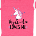 thumbnail image 4 of Inktastic My Auntie Loves Me Unicorn Girls Baby Bodysuit, 4 of 5