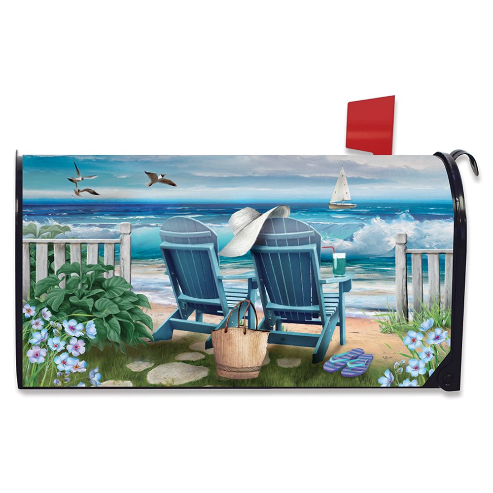 Seaside Escape Summer Mailbox Cover Nautical Standard