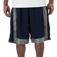 2 Pack Pro Club Men's Heavyweight Mesh Basketball Shorts Navy/Gray