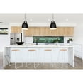 thumbnail image 5 of Mainstays 28"H Backless Stool White Metal Base with Natural Wood Seat - Set of 4, 5 of 6
