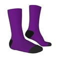 thumbnail image 2 of Goofa Purple Printed Men's Crew Socks, Soft Durable Breathable Moisture-Wicking with Odor Control Cotton socks, 2 of 9