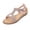 A Rose Gold, variant on Women's Sandals T Strap Dress Sandals Wedding Party Wear Bridal Bride Open Toe Shoes Indoor Outdoor Shoes