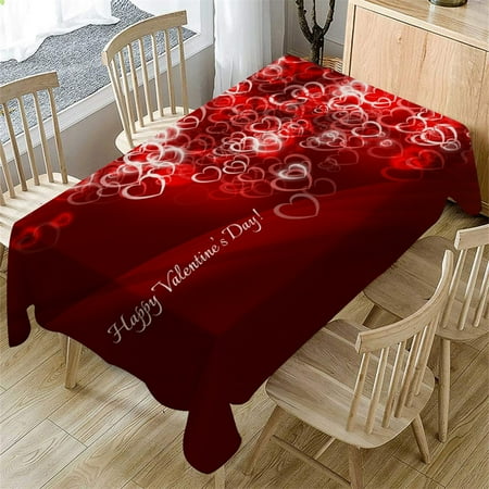 

Valentine s Day Table Cloth Rectangular Tea Table Cover Dining Home Decor Fragarn