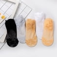 thumbnail image 5 of Lolita Women Invisible Lace Socks Thin Ladies Lace Boat Socks Hollow Non-slip Shallow Transparent Socks Women, 5 of 7