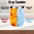 thumbnail image 2 of 12oz Insulated Wine Tumbler Book Lovers' Gift Stainless Steel Thermos Perfect for Book Club, Librarian, Bestie With Lid, 2 of 6