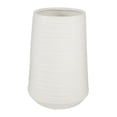 thumbnail image 6 of CosmoLiving by Cosmopolitan 9" Ribbed White Porcelain Ceramic Vase, 6 of 8