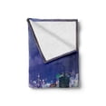 thumbnail image 2 of City Soft Flannel Fleece Blanket, Downtown in Hong Kong Urban View at Night High Rise Buildings Modern Business District, Cozy Plush for Indoor and Outdoor Use, 60" x 80", Multicolor, by Ambesonne, 2 of 6