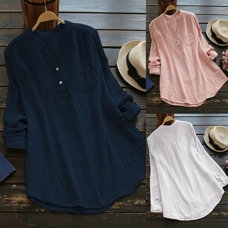 - The Noble Collection Plus Size V Neck Women Summer Gypsy Baggy Tunic Tops Shirt Long Sleeve Blouse