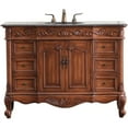 thumbnail image 4 of Elegant Decor Oakland 48" Single Marble Top Bathroom Vanity in Teak, 4 of 18