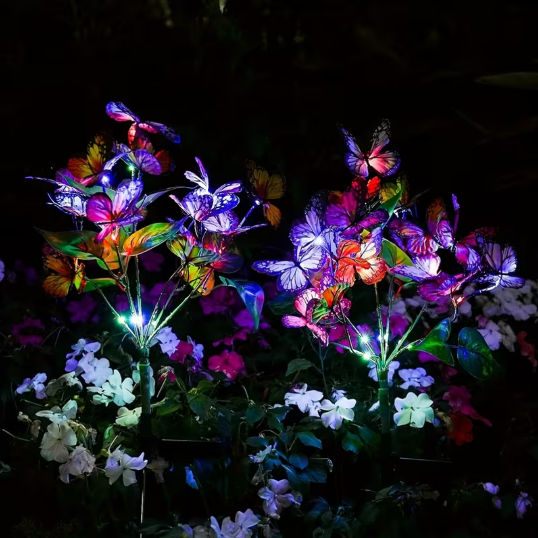 4-Piece 160 Led 68 Butterfly Solar Lights, Used For Garden And Yard Decoration, Christmas Decorations, Mother's Day Gifts For Mothers