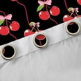 thumbnail image 4 of Feelyou Black Red Cherry Black Out Curtains, Princess Curtains Pack of 2 (42x63 Each), 4 of 6
