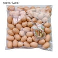 thumbnail image 3 of 50 Uds huevos falsos de Pascua decoración de de fiesta de plástico huevo jardín de infantes accesorios de pintura DIY blanco con cuerda Kits de decoración para fiestas Color natural con Cuerda Cateissary HA003690-03, 3 of 6