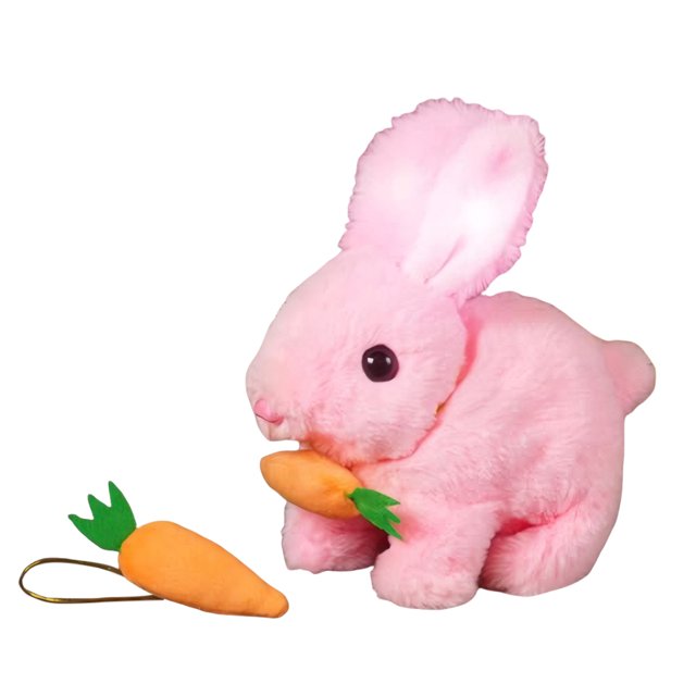 Simulación Toy Juguete Eléctrico Interactiva Pet Electrónica Conejo Lindo Con Regalo Cumpleaños Zanahoria para