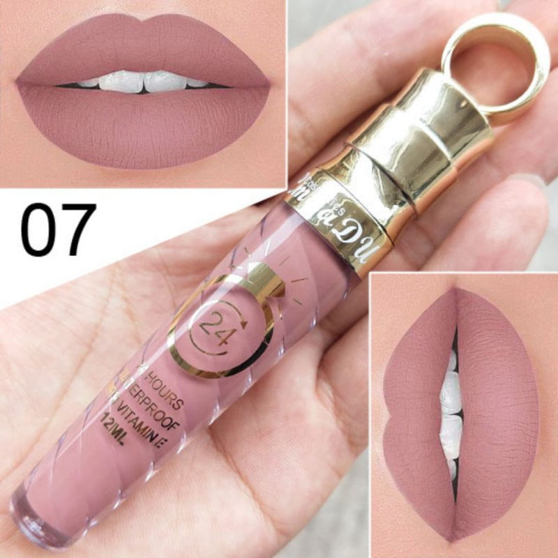 20 Colors Waterproof Long Lasting Matte+Shimmer Lipstick Mental Beauty Lip Gloss