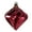 Burgundy, variant on Vickerman 6'' Gold Candy/Glitter Swirl Diamond Christmas Ornament