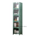 thumbnail image 3 of Gabinete moderno de bambú para sala de estar, muebles para sala de estar, soporte para caída al suelo, puerta de vidrio para dormitorio, estante en capas, 3 of 4