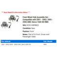 thumbnail image 2 of Front Wheel Hub Assembly Set - Compatible with 2001 - 2003, 2005 - 2006 GMC Sierra 1500 HD RWD 2002, 2 of 2