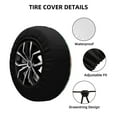 thumbnail image 4 of Gaeub Tropical Summer Palm 14-17in Tire Cover, Spare Tire Cover, for Camper Caravan, Trailer, Car, Truck, SUV, Jeep - 17 inch, 4 of 9
