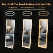 Nextay 21” x 64” White Modern LED Lighted Full Length Floor Mirror