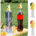 thumbnail image 5 of Reusable Water Bottle Straw Lid 2pcs Green, 2 in 1 Spill Proof Cap for Standard Bottles BPA Free, 5 of 6