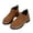 Brown, variant on RotHome Women’s Ankle Boots Fashion Pointed Toe Side Zipper Chunky Heels Platform Retro Leather Booties Comfort Non-Slip Casual Work Shoes
