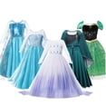thumbnail image 2 of Vestido de reina de la nieve para niñas, Vestidos de princesa Elsa, disfraces de fantasía para niños, cumpleaños, carnaval, fiesta de disfraces, 2024, 2 of 5