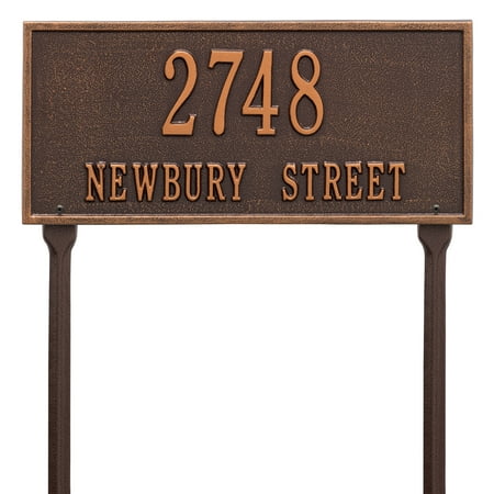 Personalized Whitehall Products Hartford 2-Line Standard Lawn Plaque in Antique Copper