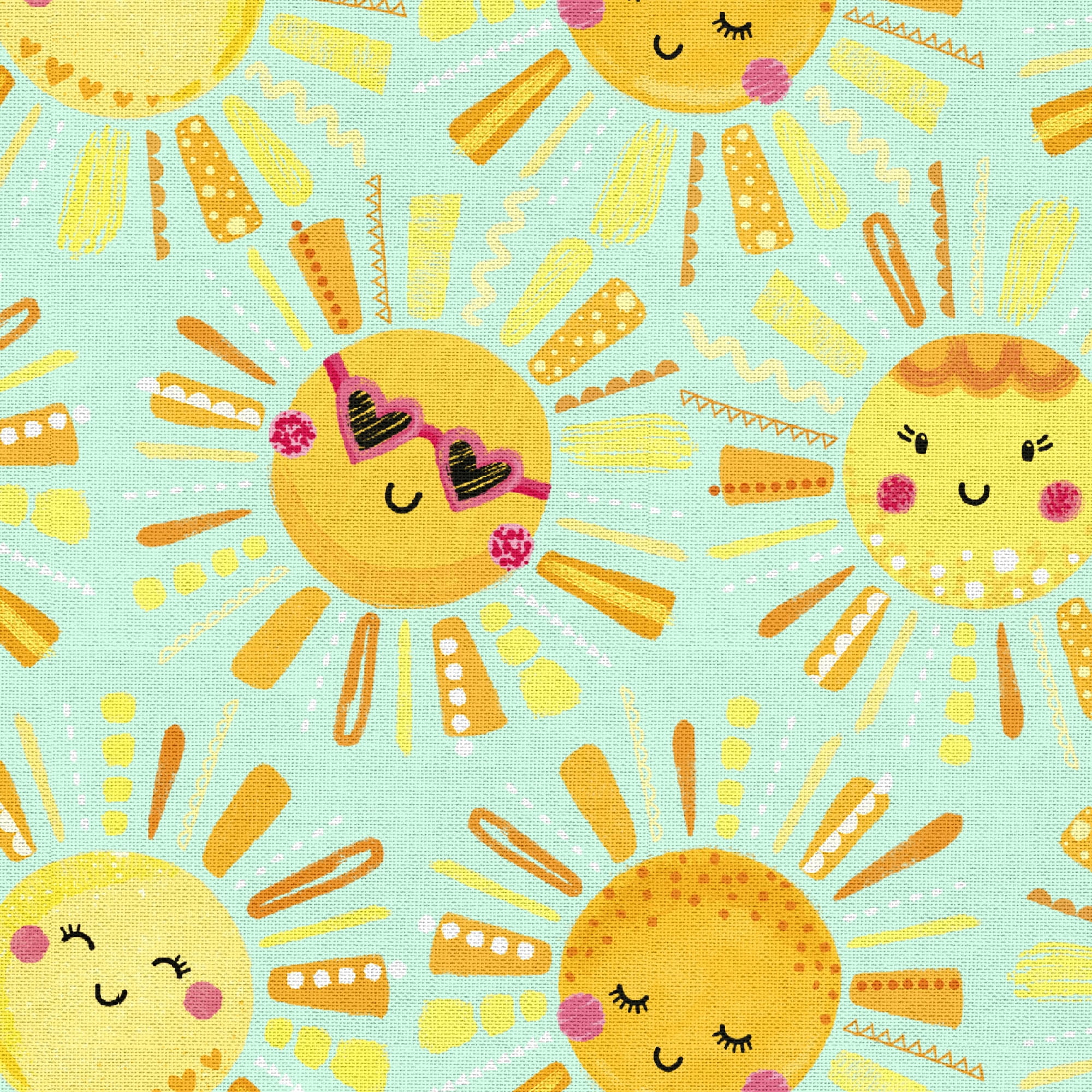 Fabric Editions 18" x 21" 100% Cotton Sunshine Precut Sewing & Craft Fabric, Multicolor 10 Pieces