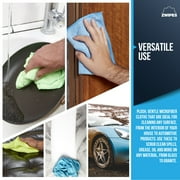 Zwipes Microfiber Cleaning Cloths, Multicolor, 12 Pack