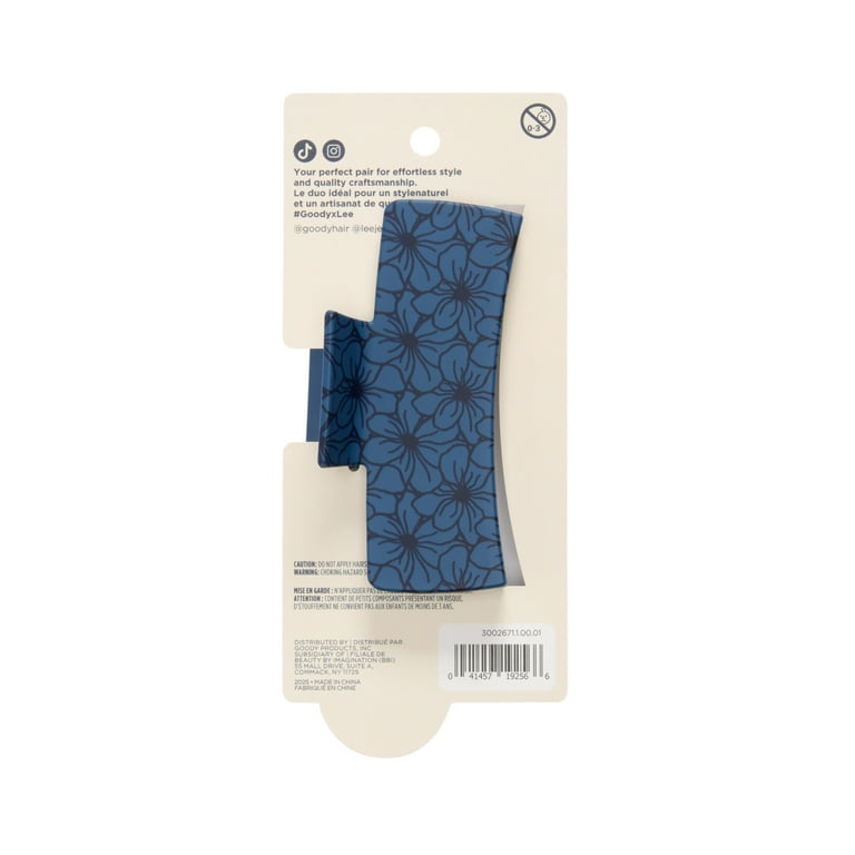 Goody x Lee Large Claw Hair Clip, No-Slip Grip, All Hair Types, 1