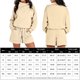 thumbnail image 3 of Conjunto de sudaderas y pantalones cortos de ocio para mujer, conjunto de 2 piezas a juego, traje de chándal, 3 of 9