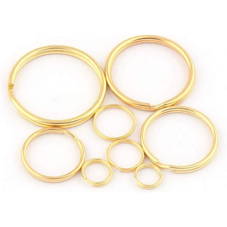 12 Pieces Wholesale Solid Brass Flat Split Key Ring Chain Hook Hardware  (25mm)