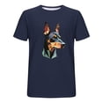 thumbnail image 5 of Tdoqot Mens Graphic T Shirts- Short Sleeve Loose Soft Casual Summer Tees Navy Size M, 5 of 5