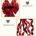 thumbnail image 6 of Red Black Buffalo Plaid Bow, Christmas Tree Topper Bow, 12.99X44.48 inch Large Burlap Bow, Decoration Gift Bow, Christmas Bowknot Ornament, Decorative Bow for Front Door Indoor Outdoor Wall Decor, 6 of 6