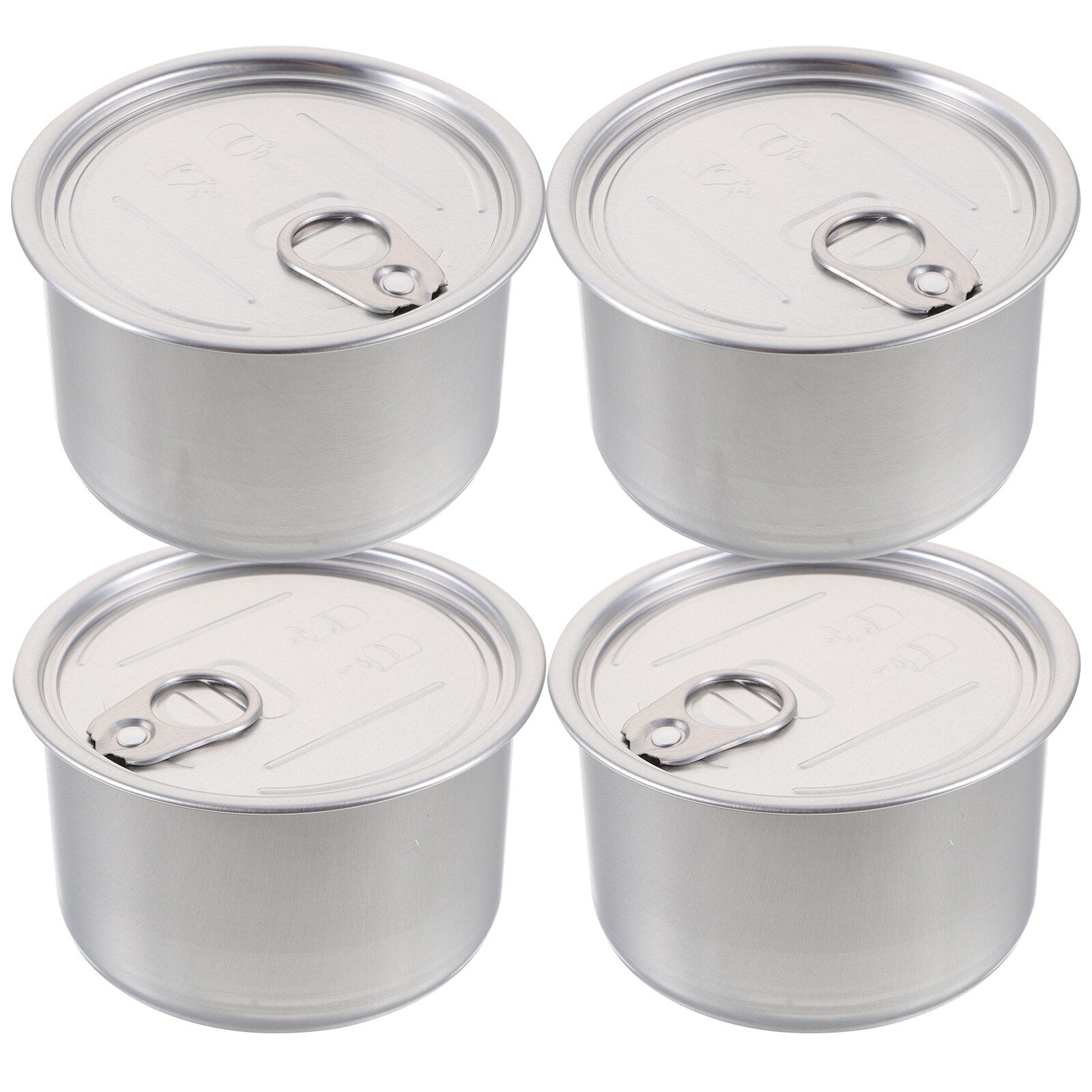  Set of Food Grade Airtight Tin Containers with Screw