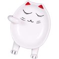 thumbnail image 1 of Ceramic Spoon Rest for Kitchen - Spoon Holder for Stove Top, Cute Kitty Shape, Multifunctional Kitchen Utensil Holder, Kitchen Decoration (Red), 1 of 7