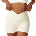 thumbnail image 1 of Gibobby Shorts Yoga Gym Workout Yoga y Fitness Wear Sujetador deportivo a medida transpirable de tela de elastano con su propio logotipo(Beige, L), 1 of 4