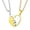 Gold, variant on , 2pcs Cute Kitten Matching Puzzle Necklace Love Pendant Stainless Steel Set, Chain Length 22 in. Give Gifts to Girlfriends and Couples for Daily Versatility
