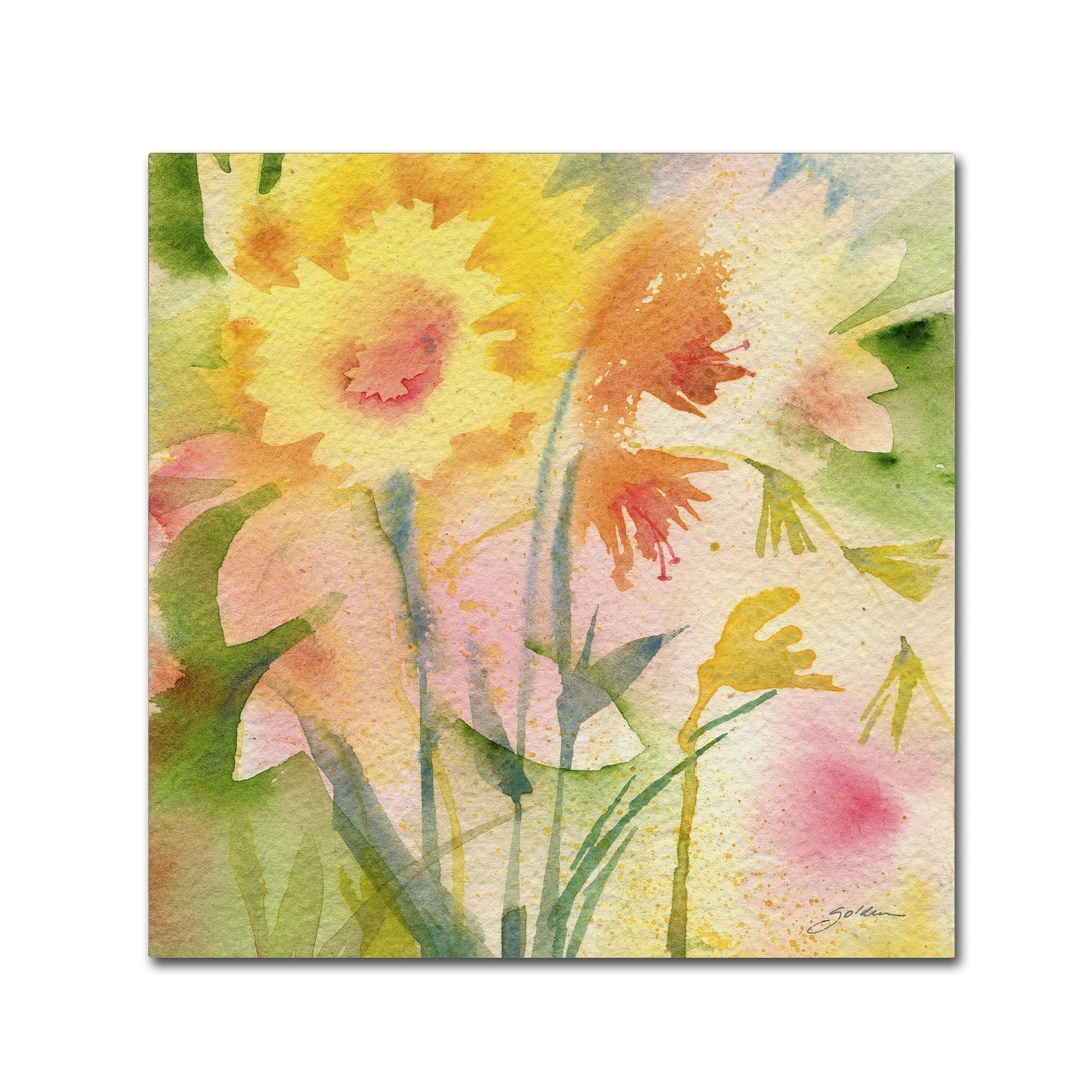 Trademark Art "Garden Green Reflection" Canvas Art by Sheila Golden