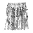 thumbnail image 4 of EnJoCho Girls Shiny Tutu Skirt Kids Metallic Tassel Pleated Min𝗂 Skirts Children Carniva𝗅 Ballet Dance Dress Elastic Waist Tutus, 4 of 4