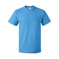 thumbnail image 2 of COUVER Durable High Density Cotton Heavyweight T Shirt Pacific Blue 2X-Large (Mens), 2 of 5