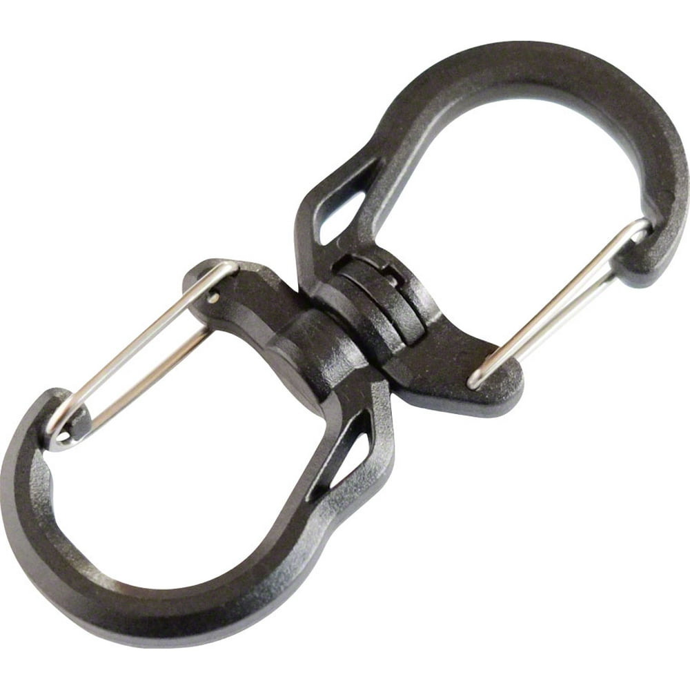 Tyny Tools Swivel Carabiner Medium, Black, Pair