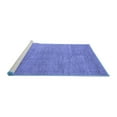 thumbnail image 2 of Ahgly Company Machine Washable Indoor Square Abstract Blue Modern Area Rugs, 4' Square, 2 of 4