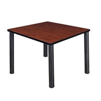 Regency 36" Square Table with Black Post Legs