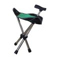 thumbnail image 3 of Bastón Ergonómico Ajustable Con Asiento Para Senderismo Y Acampada, Color Verde, 3 of 9